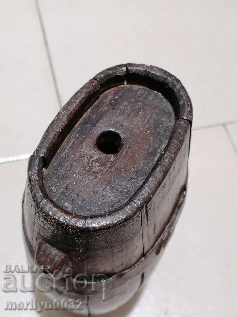 Old wood pawler wooden bucket brown bucket - 6 Old wood pawler wooden bucket brown bucket - 6