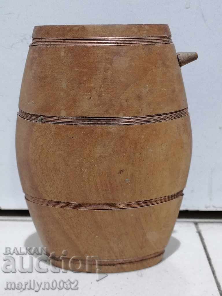 Old wood pawler wooden bucket brown bucket with price 58.00 BGN | € 29.65 Old wood pawler wooden bucket brown bucket with price 58.00 BGN | € 29.65