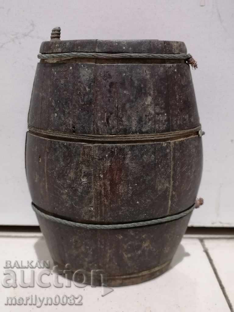 Old wood pawler wooden bucket brown bucket with price 50.00 BGN | € 25.56