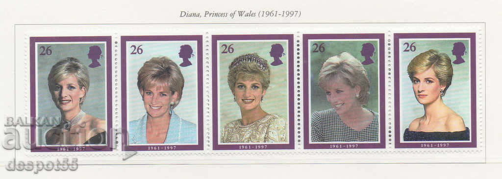 1998. Marea Britanie. Moartea Prințesei Diana. Bandă.