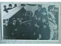 An old big photo of the Beatles pop / rock band