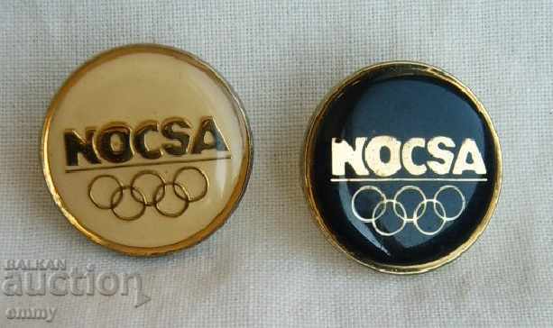 Значка Национален Олимпийски комитет на Южна Африка - 2 броя