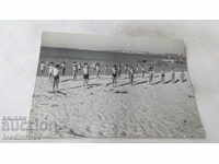 Photo Nessebar Young people on the beach at the camp of VIF 1963