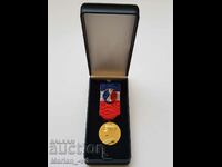 French silver gilded medal