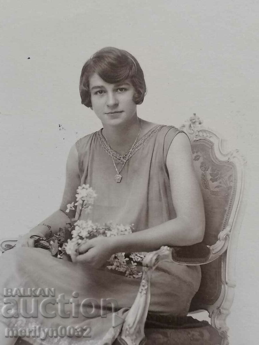 Παλιά φωτογραφία νεαρή γυναίκα φωτογραφία