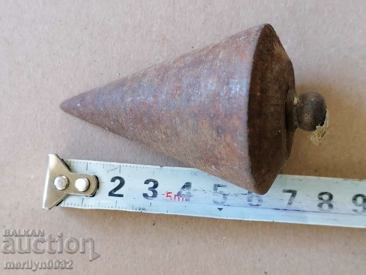 Old carpenter's plumb weight tool - 5