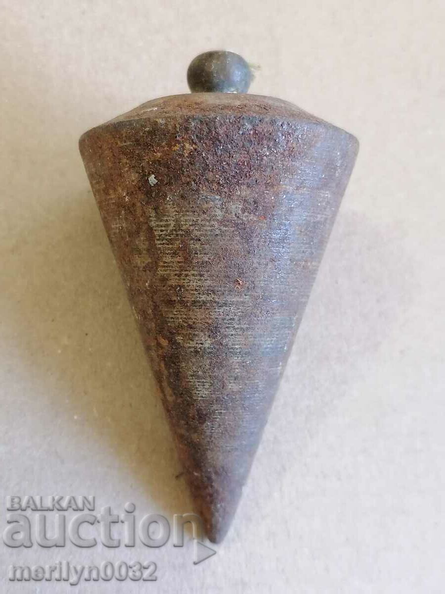 Old carpenter's plumb weight tool - 6