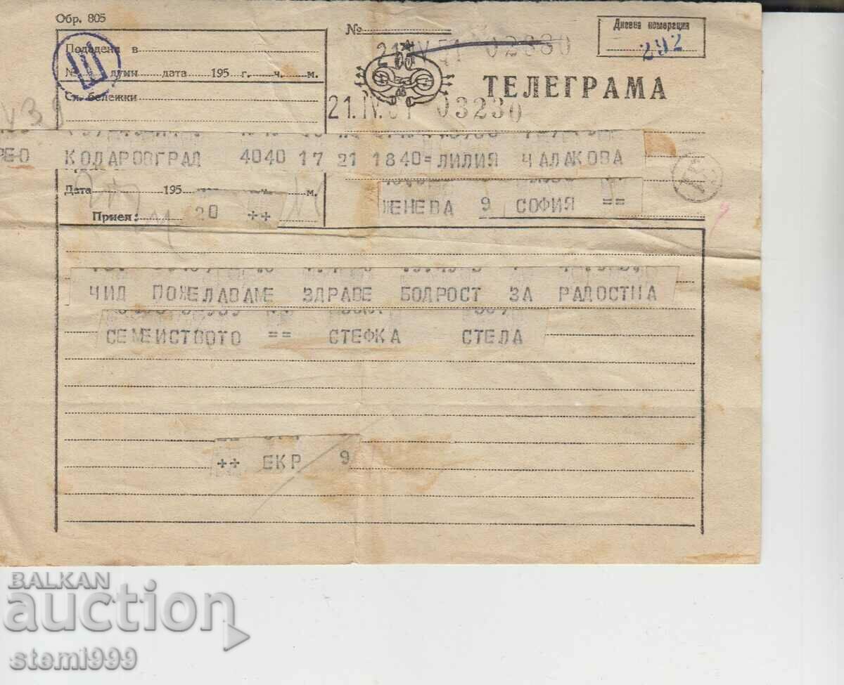 An old telegram