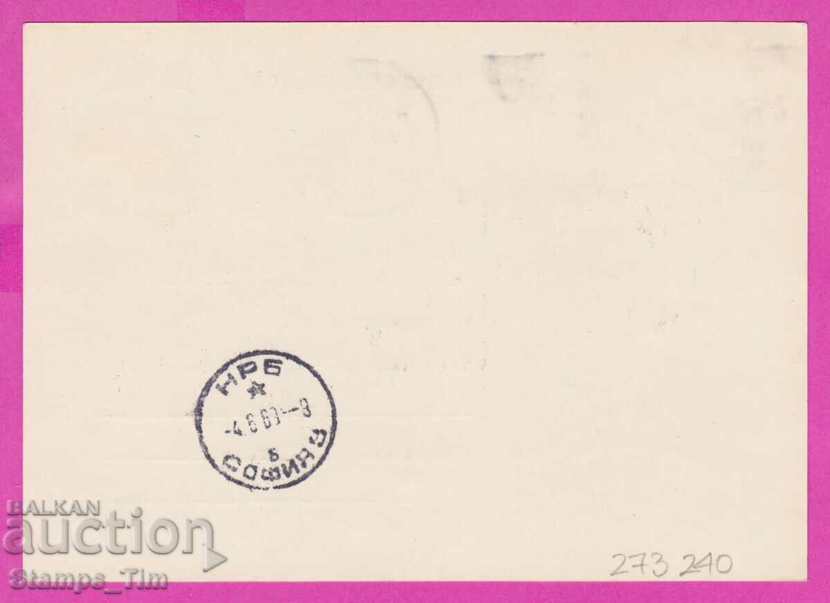 273240 / Bulgaria PKTZ 02.06.1969 RMP Sofia St. Phil exhibition with price 0.90 BGN | € 0.46