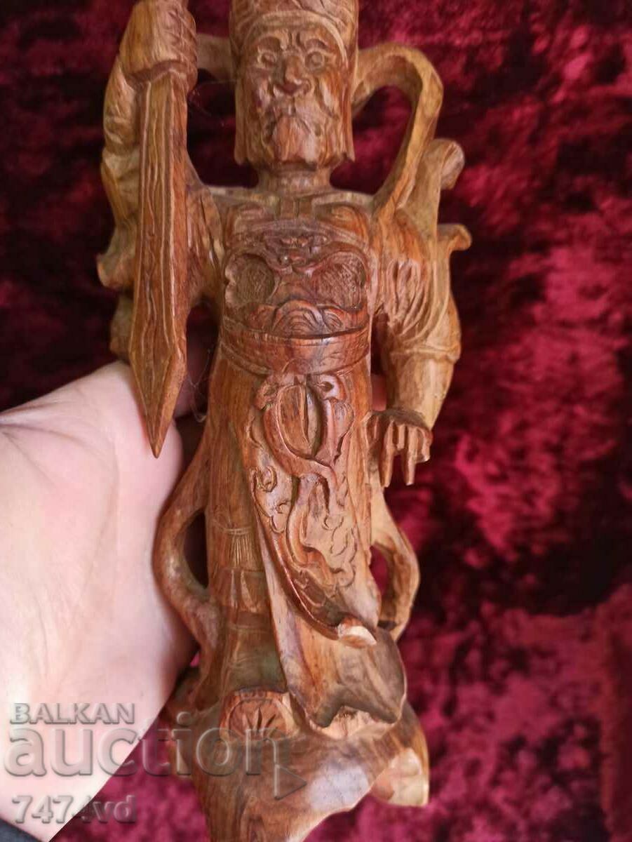 Auction  Wooden solid plastic - warrior