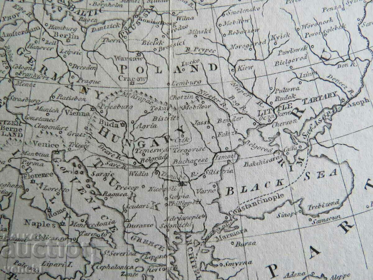 18th century - MAP OF EUROPE = ORIGINAL + with price € 29.99 | 58.66 BGN