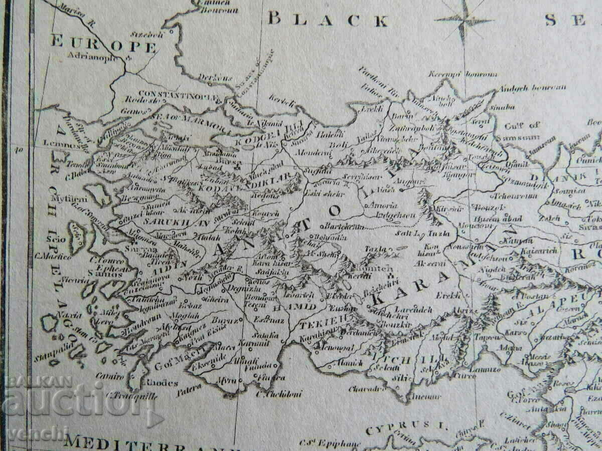 Licitație 1827 - HARTĂ - TURCIA ÎN ASIA = ORIGINAL +