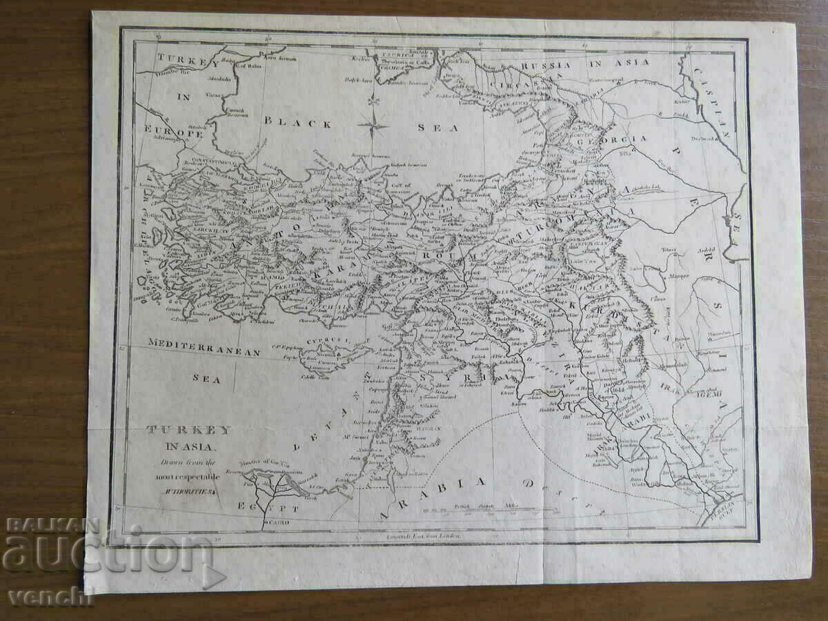 1827 - HARTĂ - TURCIA ÎN ASIA = ORIGINAL +