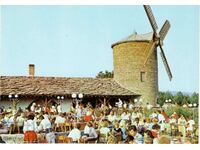 Old postcard - Sunny Beach, restaurant "Windmill"
