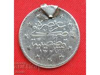 2 kurusha AH 1327 / 1 argint Imperiul Otoman
