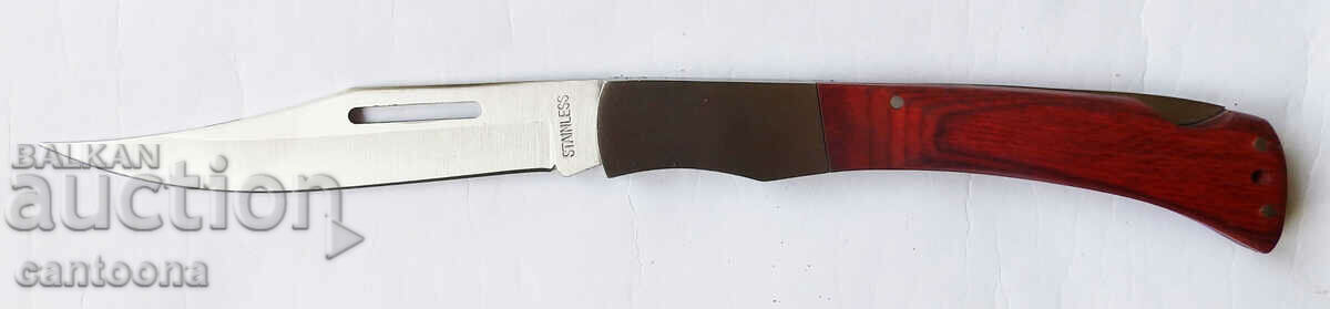 Folding knife with wooden handle 116/260