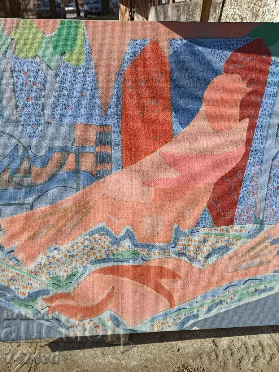 Pictura de autor, ulei pe pânză - artă italiană Pozzi 1984 cu preț € 200.00 | 391.17 BGN