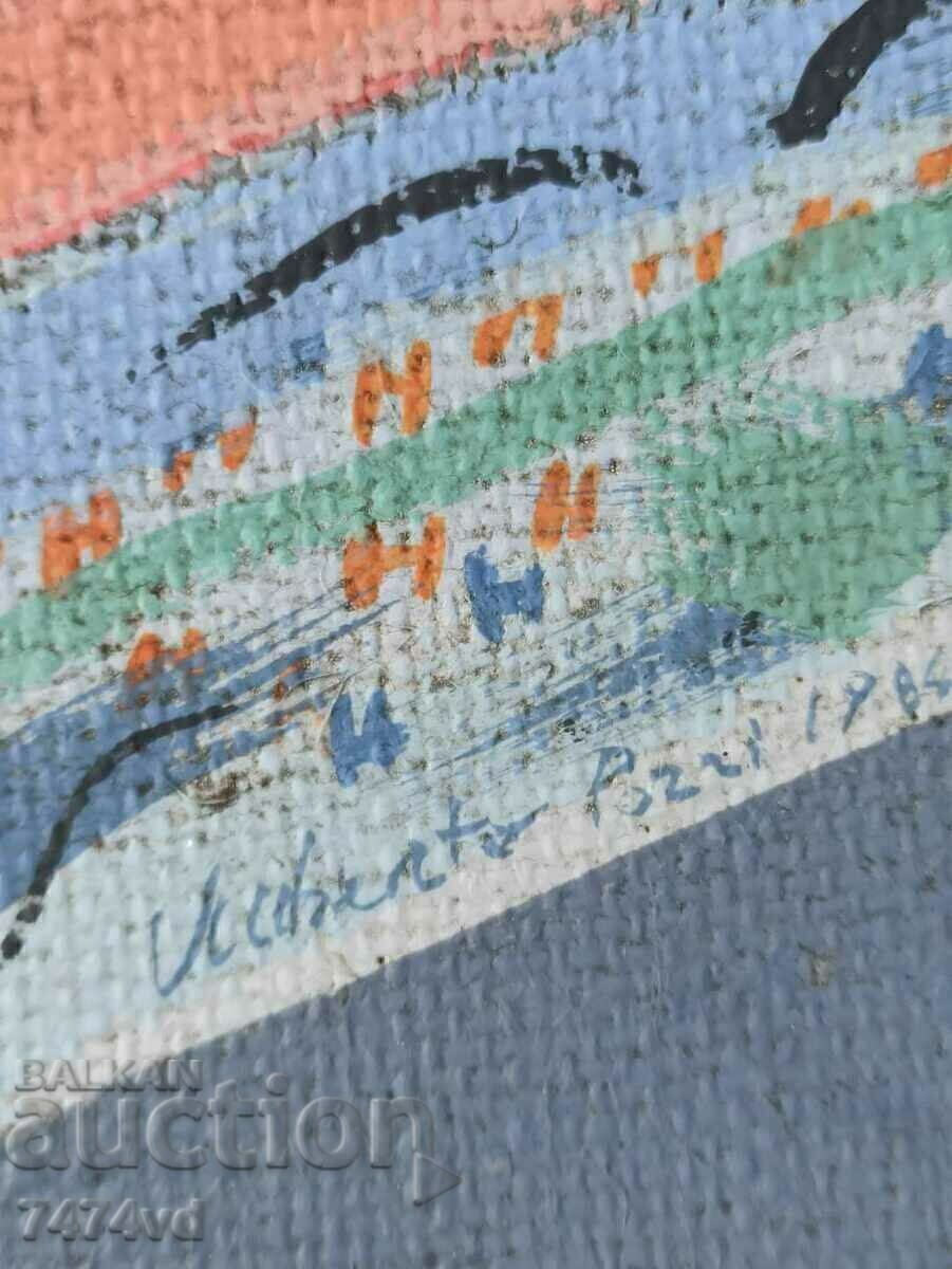 Livrarea Pictura de autor, ulei pe pânză - artă italiană Pozzi 1984