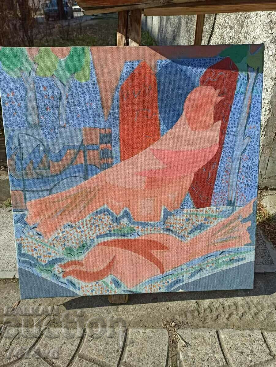 Pictura de autor, ulei pe pânză - artă italiană Pozzi 1984