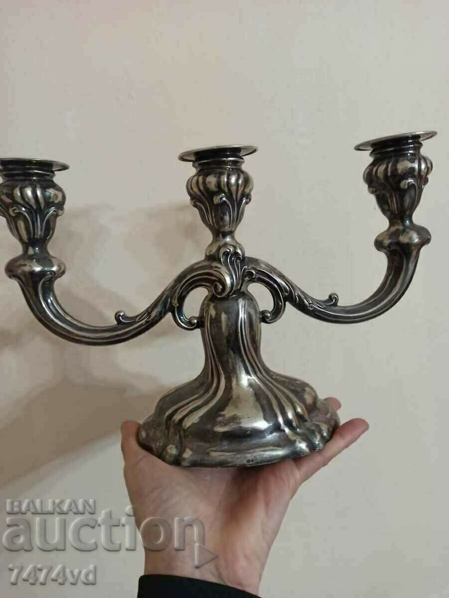 Silver old massive candlestick - 612 grams