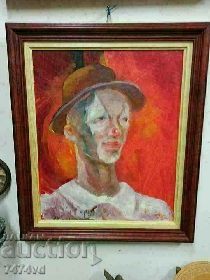 Author's painting - Clown of the famous artist Toma Tomov Author's painting - Clown of the famous artist Toma Tomov