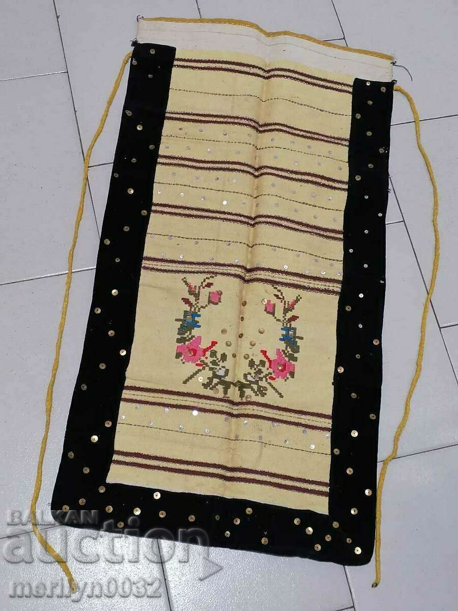 Old woven embroidered embroidered apron with tinsel wear sukman - 6