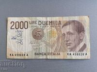 Банкнота - Италия - 2000 лири | 1990г.