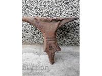 Old primitive anvil, wrought iron