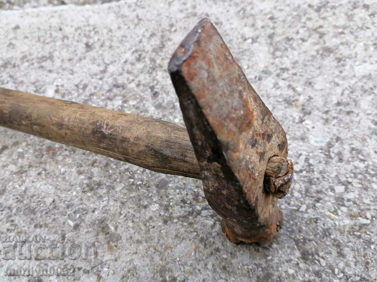 Very old hammer over 100 years, wrought iron tool - 5 Very old hammer over 100 years, wrought iron tool - 5