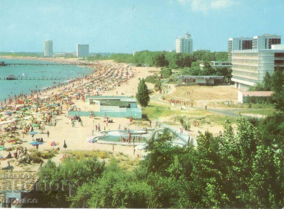 Παλιά καρτ-ποστάλ - Sunny Beach, Παραλία