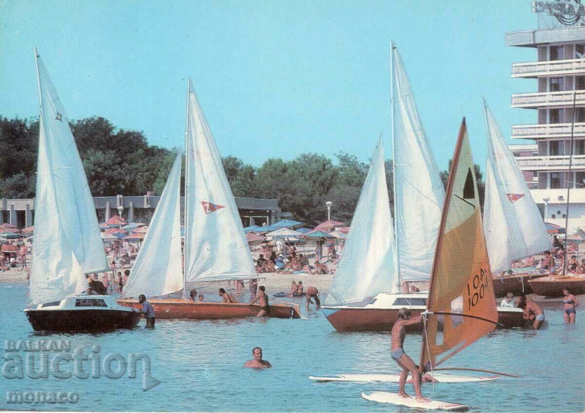 Carte poștală veche - Sunny Beach, Beach