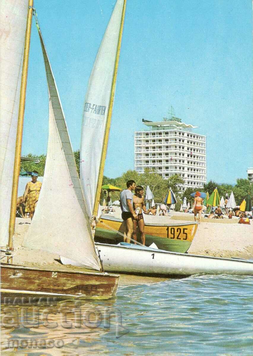 Carte poștală veche - Sunny Beach, hotel „Globus”