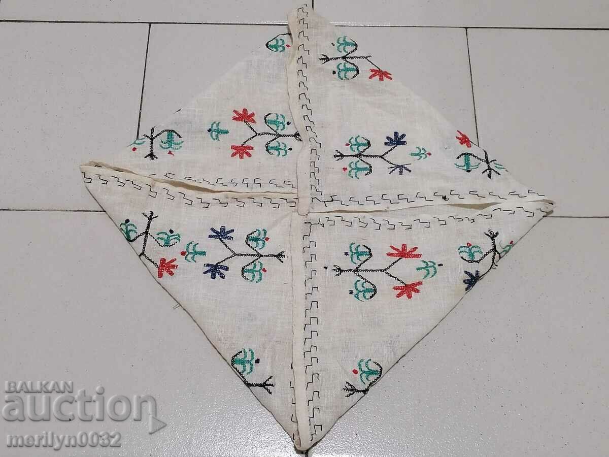 Vechi țesute manual pânză broderie lizieră - 5