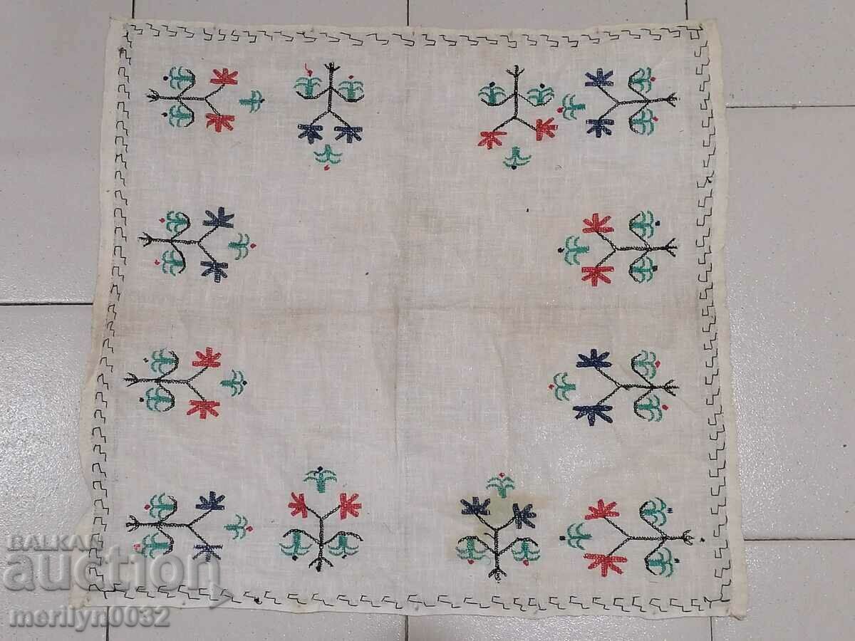 Vechi țesute manual pânză broderie lizieră - 7