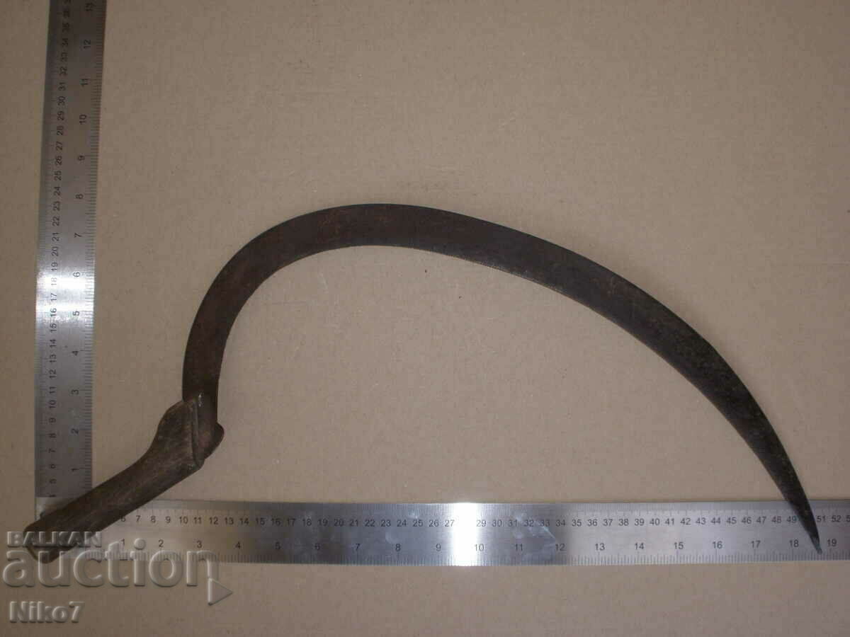 Delivery of Ancient, large, marked sickle. Delivery of Ancient, large, marked sickle.