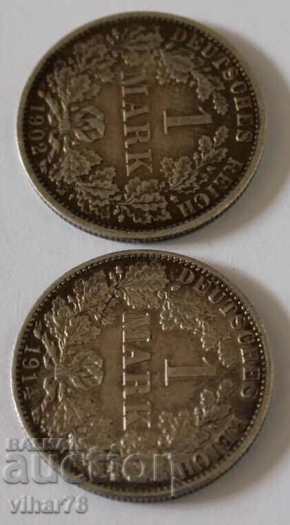 Παρτίδα 2 τεμαχίων, γραμματόσημο 1902-14, Γερμανία με τιμή 49.99 BGN | € 25.56 Παρτίδα 2 τεμαχίων, γραμματόσημο 1902-14, Γερμανία με τιμή 49.99 BGN | € 25.56