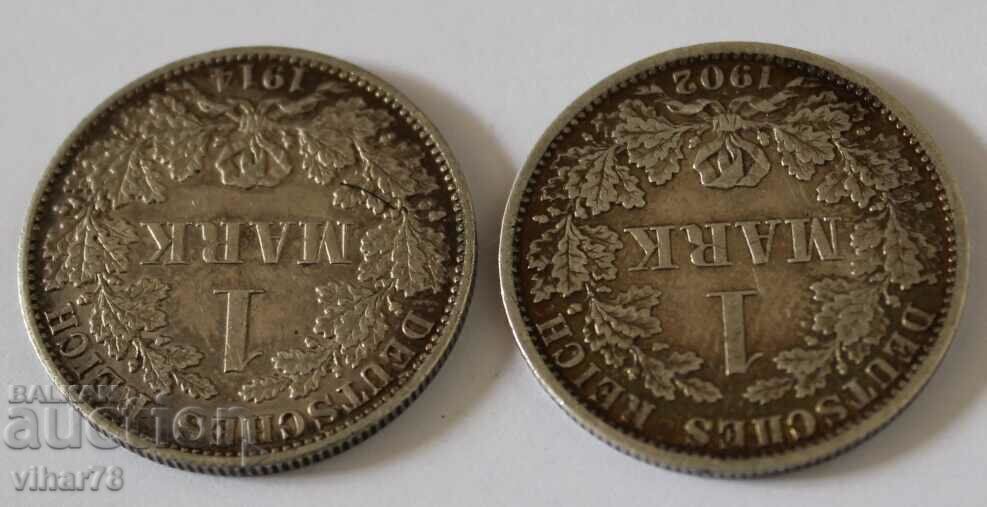 Δημοπρασία Παρτίδα 2 τεμαχίων, γραμματόσημο 1902-14, Γερμανία Δημοπρασία Παρτίδα 2 τεμαχίων, γραμματόσημο 1902-14, Γερμανία