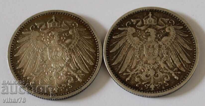 Παράδοση Παρτίδα 2 τεμαχίων, γραμματόσημο 1902-14, Γερμανία Παράδοση Παρτίδα 2 τεμαχίων, γραμματόσημο 1902-14, Γερμανία