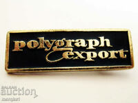 Значка Полиграф експорт  Polygraph Export  син фон