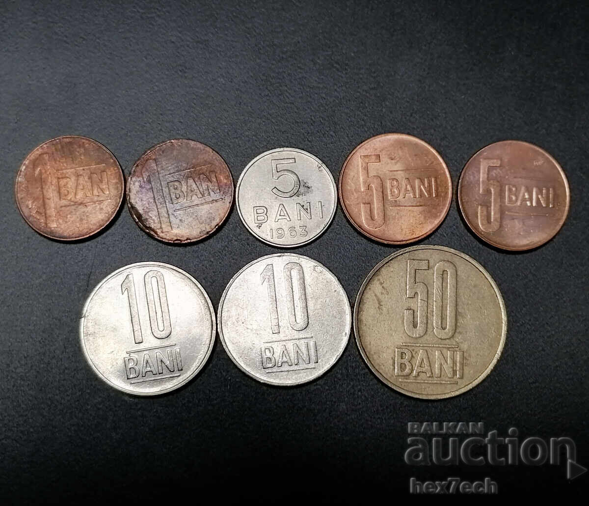 Мо ⭐ Lot of coins Romania 8 pieces ⭐ ❤️ Мо ⭐ Lot of coins Romania 8 pieces ⭐ ❤️