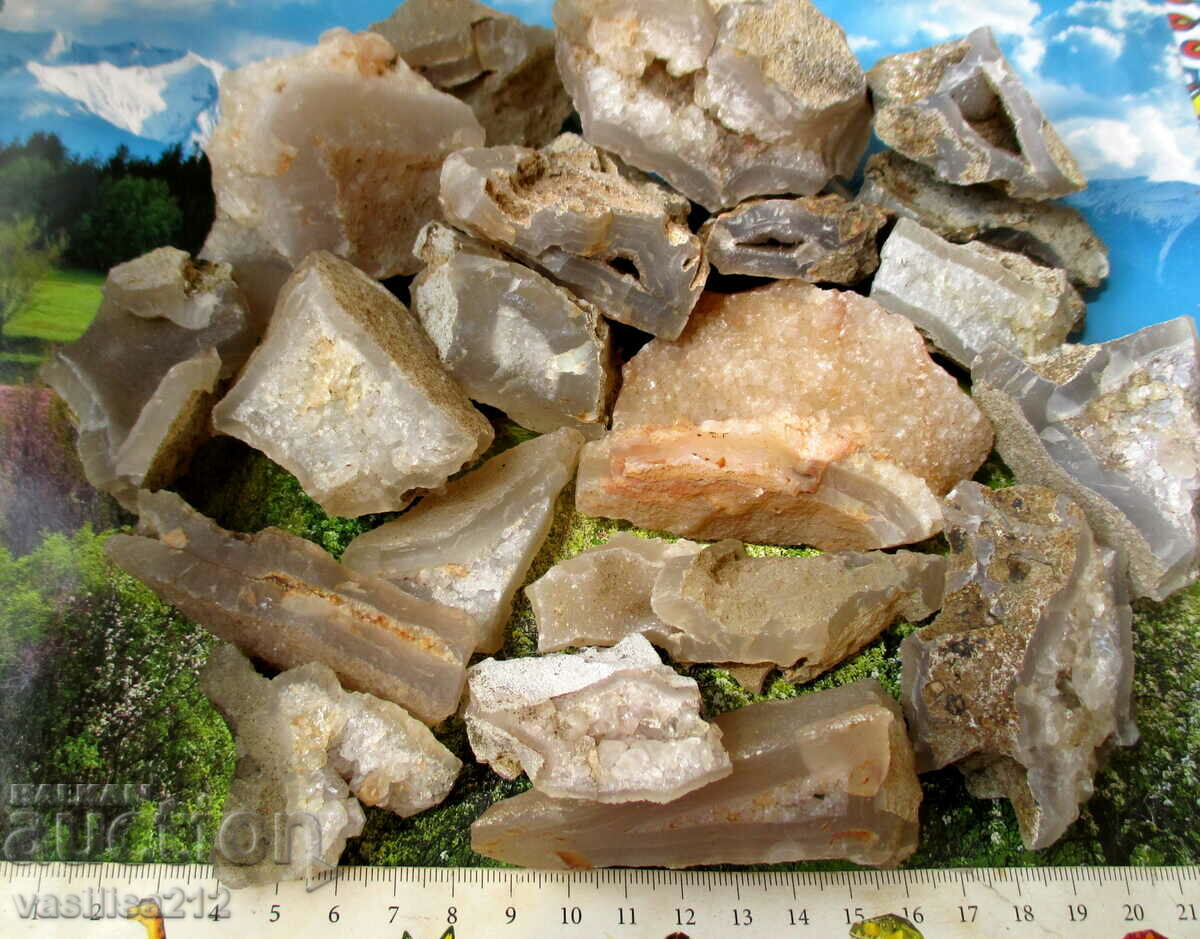 Chalcedony with quartz, 20 pcs - 5