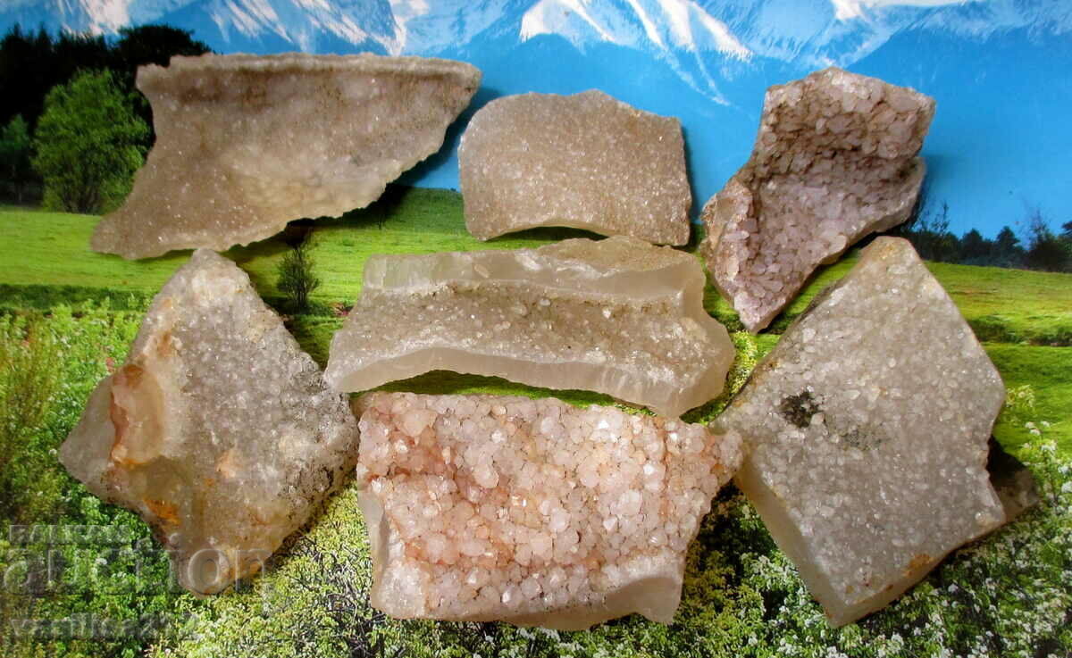 Quartz on chalcedony