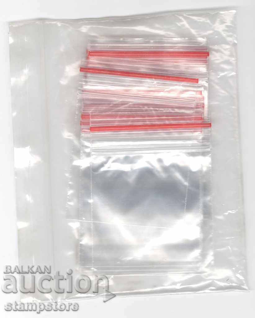 Package of 100 bags with zipper - 5/5 cm