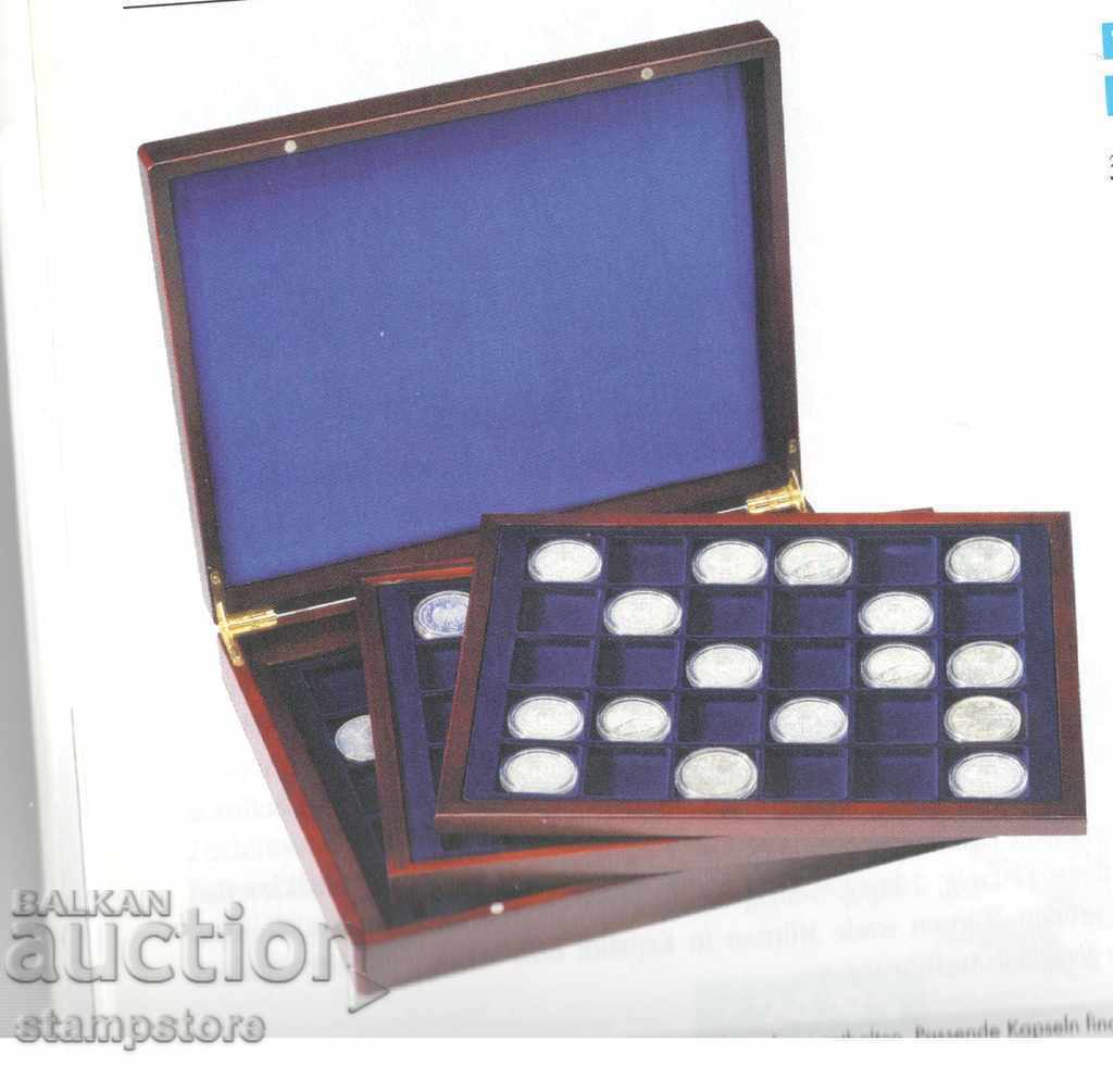 Презентационна луксозна кутия с 3 табли за 90 монети