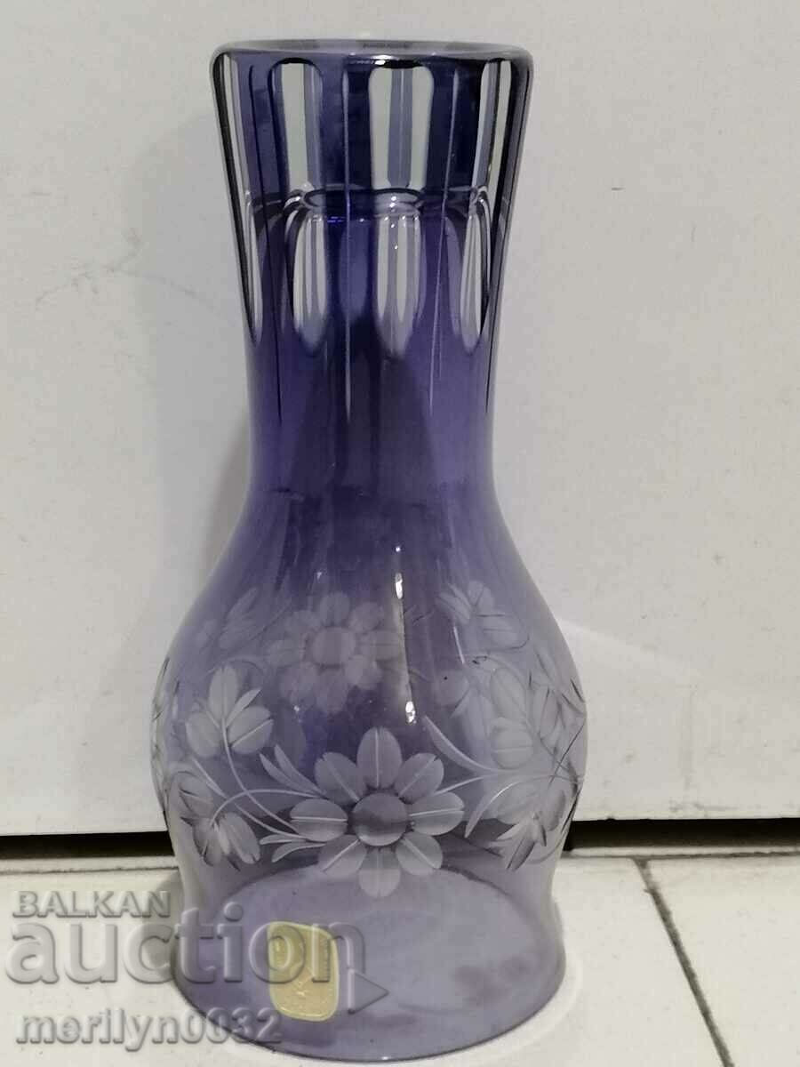 Vaza cristal GDR GDR DERENSBURG inaltime 20 cm cu preț 90.00 BGN | € 46.02