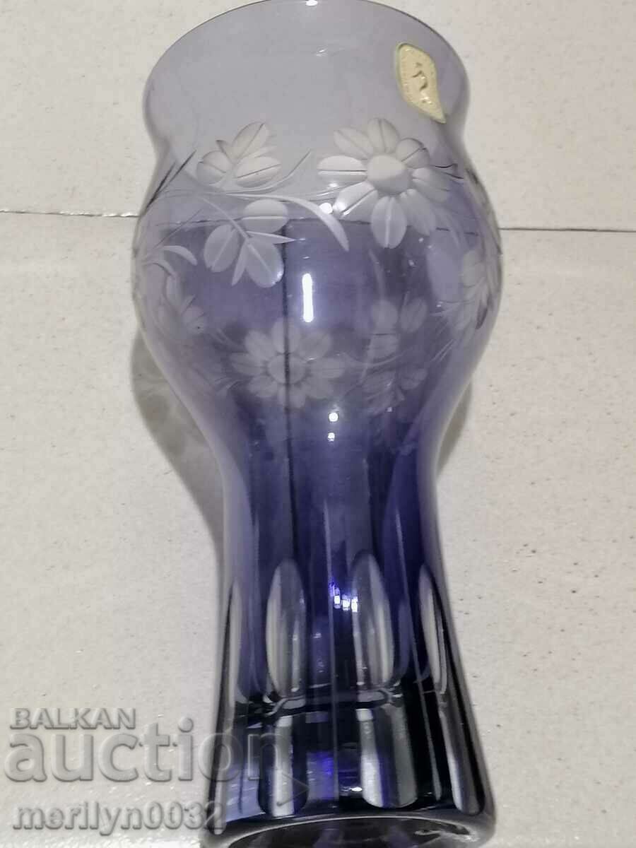 Livrarea Vaza cristal GDR GDR DERENSBURG inaltime 20 cm