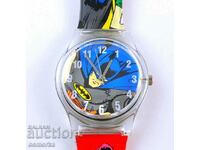 Batman 3 Unisex ρολόι Batman έγχρωμο λουράκι δροσερό πολύχρωμο