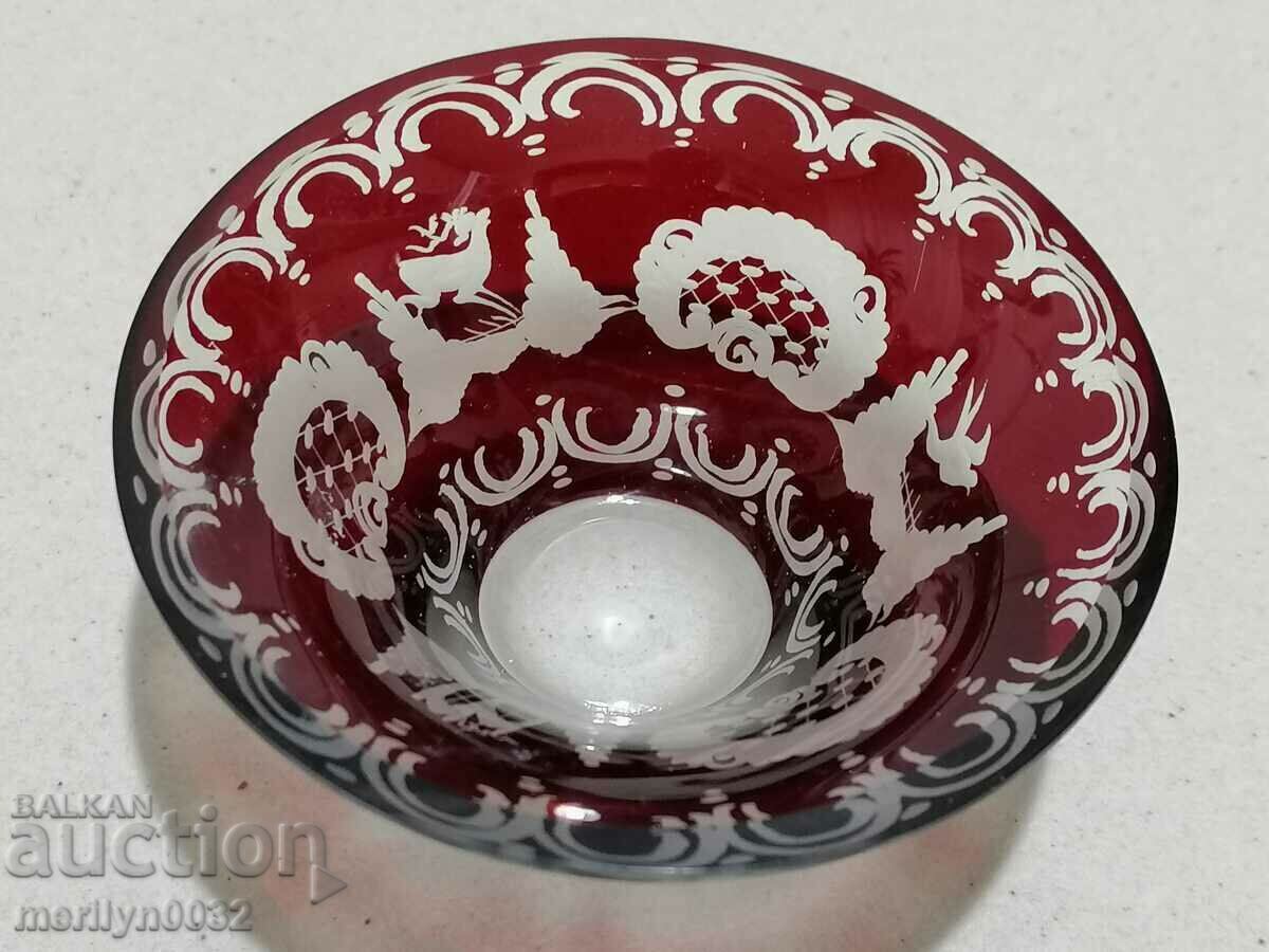 Bohemian crystal, crystal bowl of chocolates Bohemian crystal, crystal bowl of chocolates