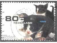 Клеймована марка Фауна Котки 1998 от Нидерландия