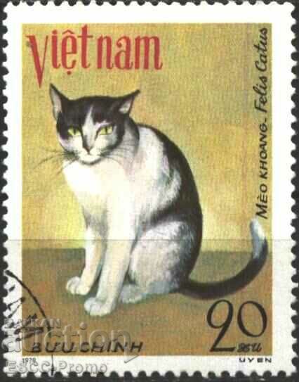 Клеймована марка  Фауна Котка  1979 от Виетнам